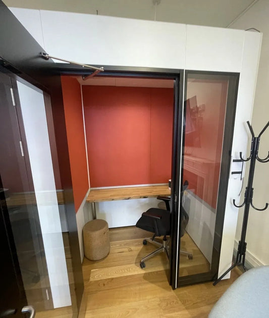 Pair of Studiobricks Work Unit Acoustic Single-User Pods – Soundproof Workspaces