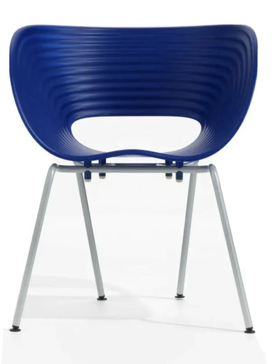 Vitra Tom Vac Plastic Shell Chair by Ron Arad – Blue Finish