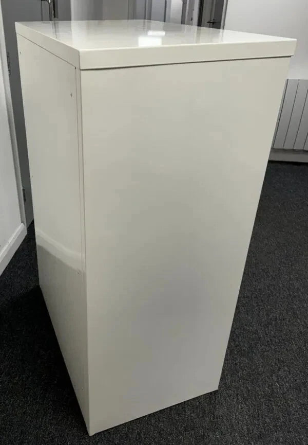 Silverline Double Door Side Tambour Cabinet – 0.8m Wide – White