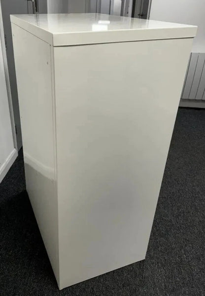 Silverline Double Door Side Tambour Cabinet – 0.8m Wide – White